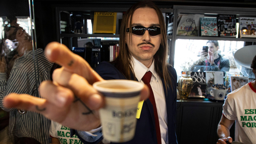 Tommy Cash con un 'café machiatto'