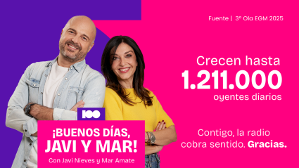 '¡Buenos días, Javi y Mar' cierra el año con 1.211.000 oyentes diarios
