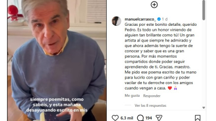 Manuel Carrasco responde al poema de Pedro Ruiz