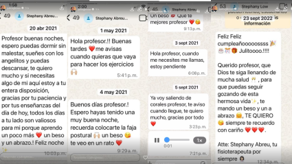 Julio Iglesias comparte los mensajes de Stephany Abreu, una de sus exempleadas