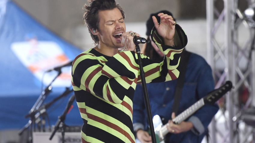 Harry Styles en concierto en la Plaza de New York, NY, en Mayo de 2022.