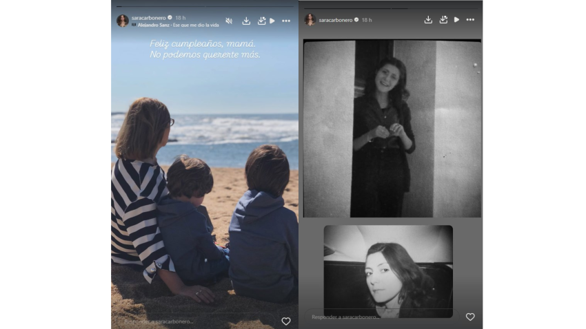 Sara Carbonero y las fotos con las que felicita a su madre públicamente