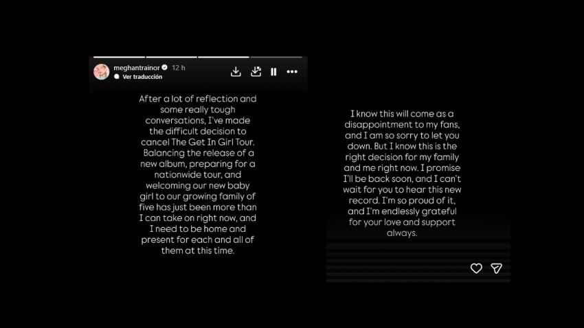 Mensaje de Meghan Trainor en Instagram