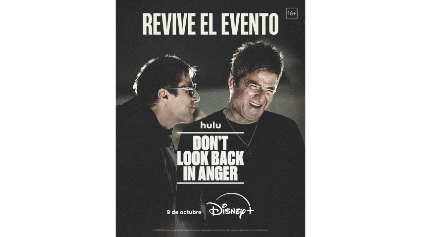 Cartel del documental 'Oasis: Don't look back in anger'