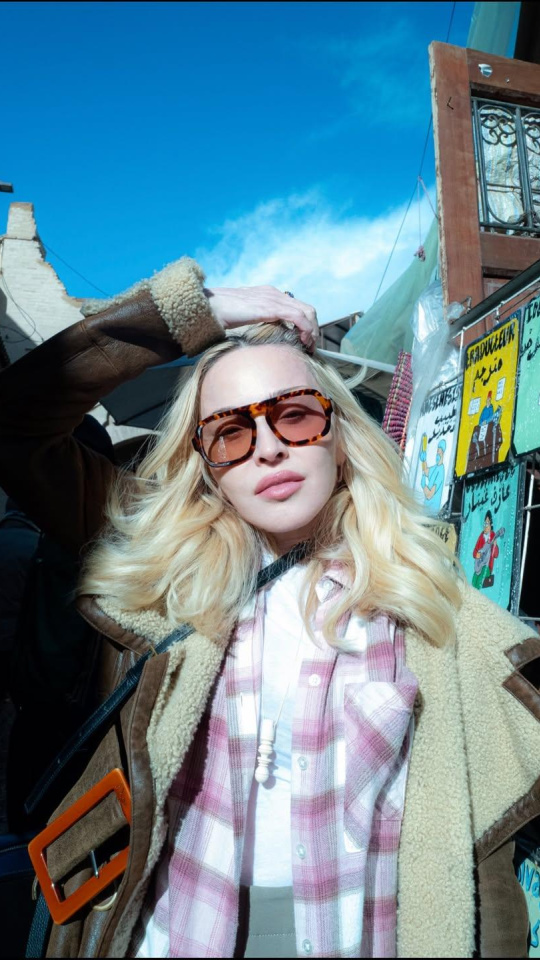 Madonna durante sus vacaciones en Marrakech