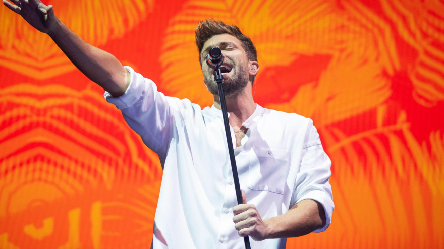 Pablo Alboran en concierto en el Palau Sant Jordi el 18 de noviembre de 2023 en Barcelona, Espana.