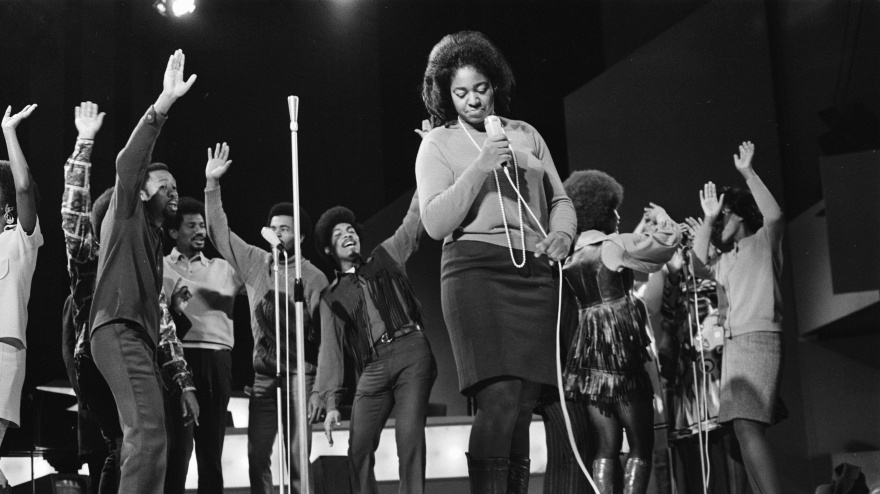 El coro Edwin Hawkins Singers en una imagen de 1970