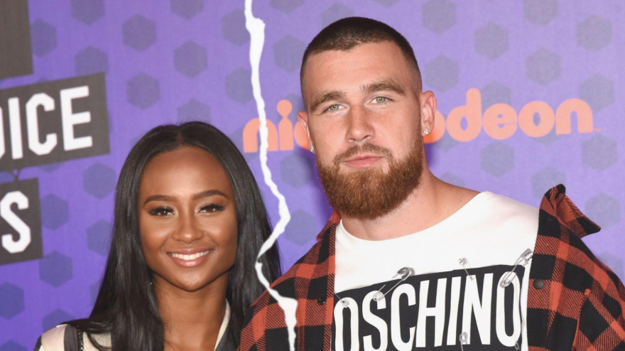Kayla Nicole y Travis Kelce en los Nickelodeon Choice Awards de 2018