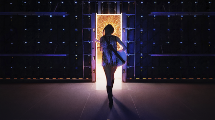 Taylor Swift en el cartel de su docuserie 'The end of an era'