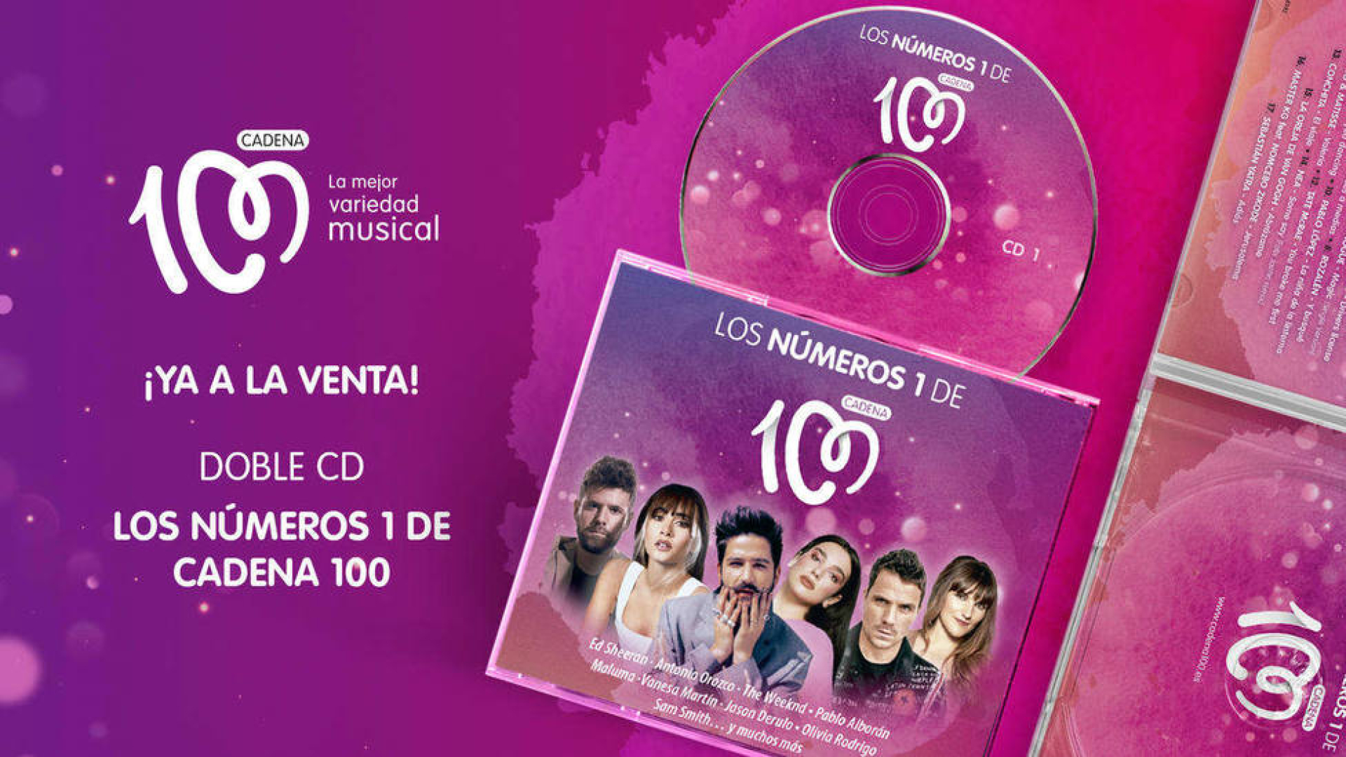 Hazte con el nuevo doble CD de 'Los Números 1 de CADENA 100'