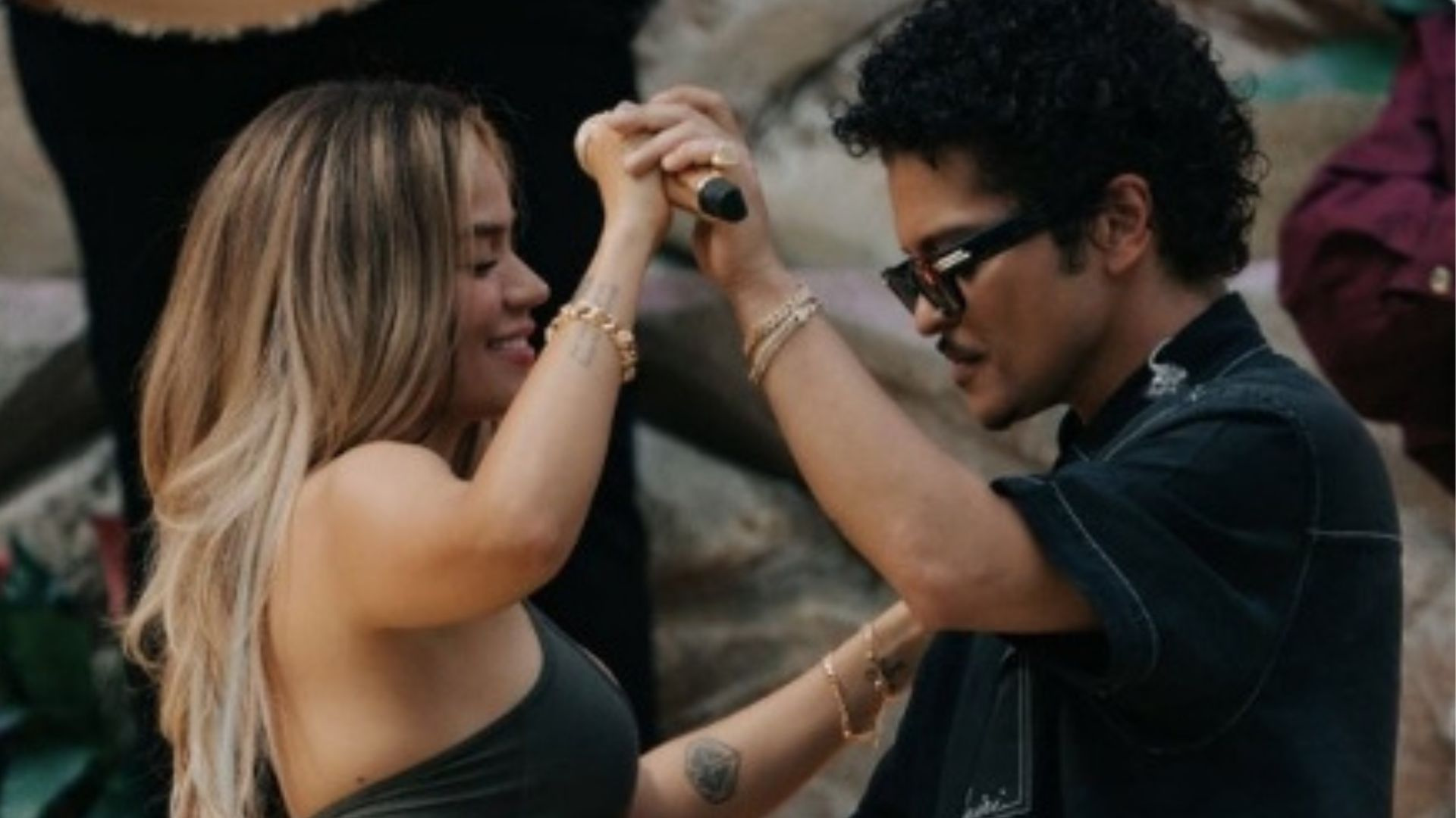 Karol G Brings Bruno Mars On Stage to Film New Music Video