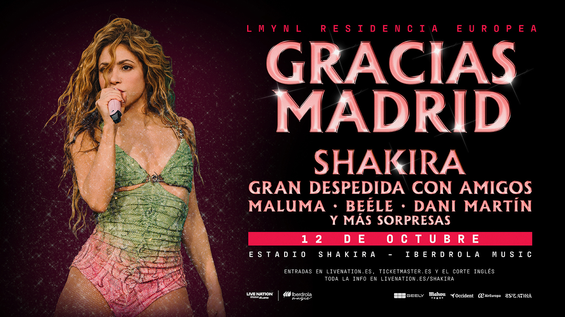 Shakira adds final Madrid show with Maluma, Dani Martín