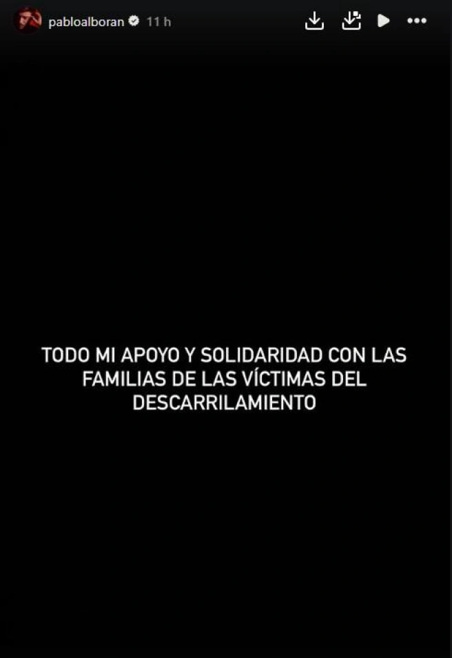 Pablo Alborán, roto por el accidente de tren en Córdoba