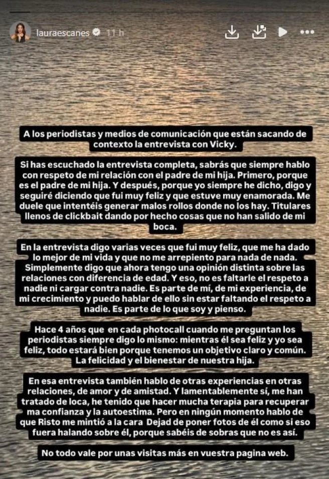 Laura Escanes y su duro comunicado contra la prensa
