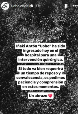Iñaki Antón Uoho, de Extremoduro, hospitalizado para una operación