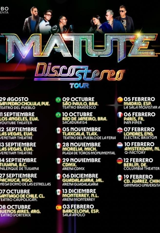 Cartel con la gira europea de Matute