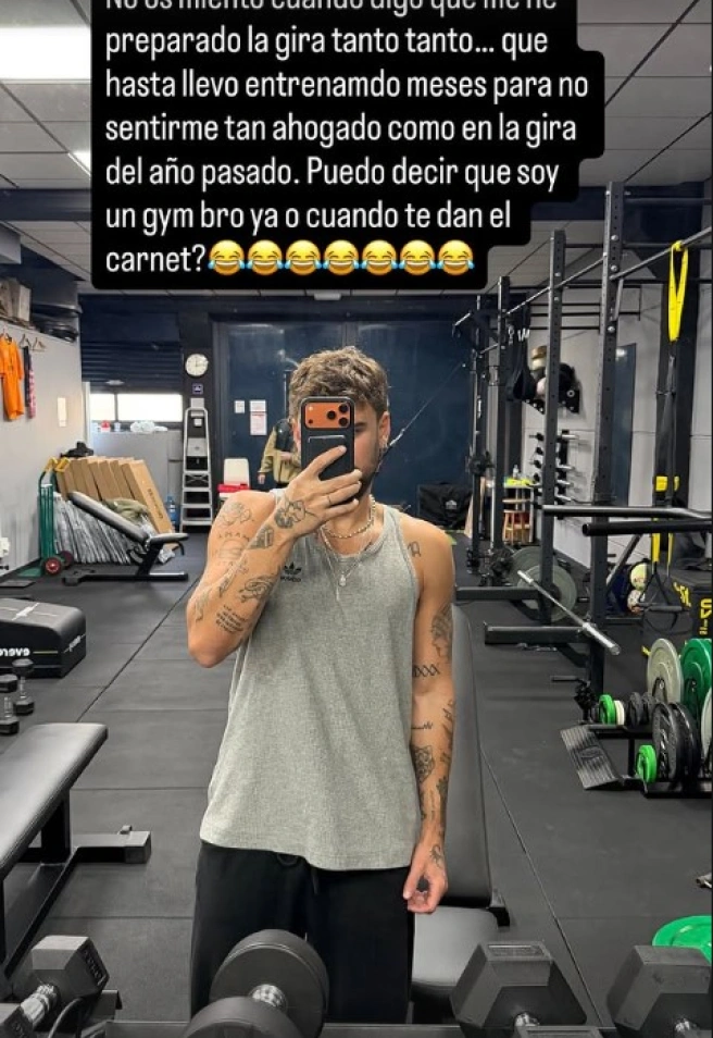 Dani Fernández y la foto de 'gym bro' que ha compartido en sus redes sociales