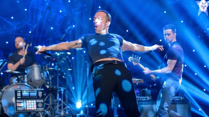 Coldplay perform during a recording of the Graham Norton Show, at the London Studios, in central London.