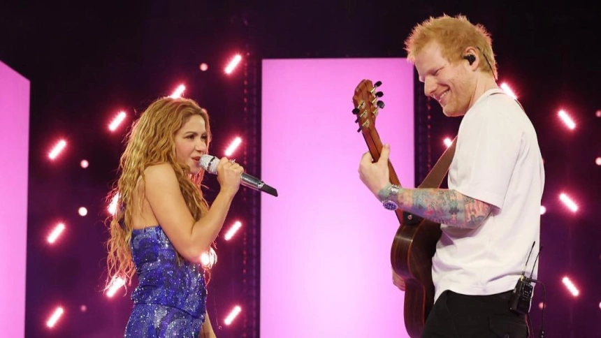Imagen de Ed Sheeran y Shakira de la cuenta de Instagram de @hypeblvd