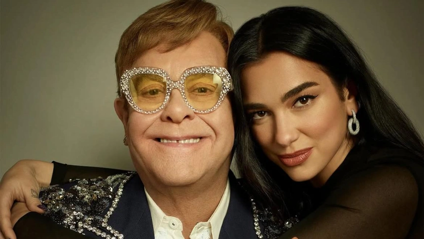 Imagen de Elton John y Dua Lipa de sus cuentas oficiales de Instagram
