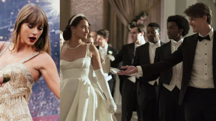 Taylor Swift, Lola Tung (Belly) y Christopher Briney (Conrad)