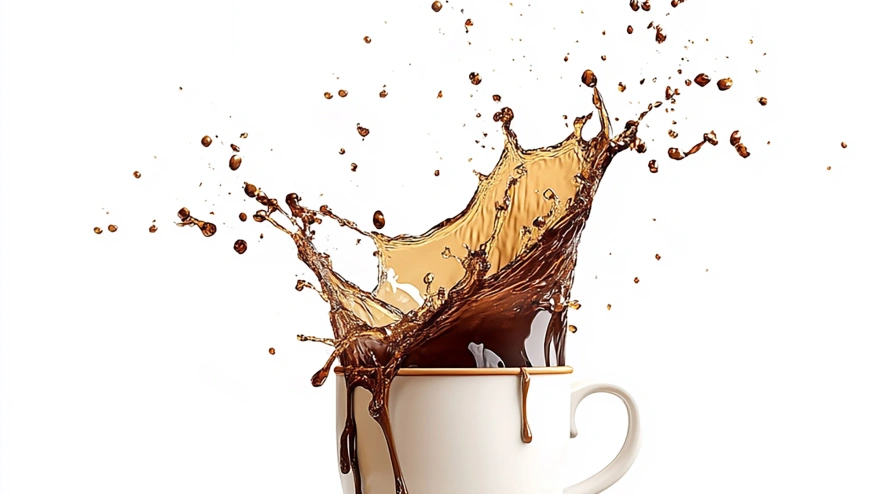 Café derramándose