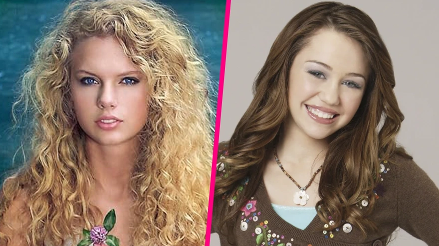 Taylor Swift y Miley Cyrus en 2006